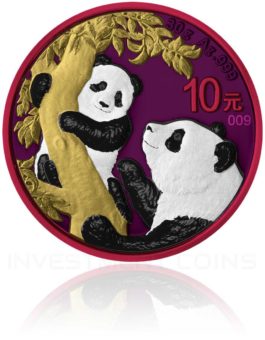 China Panda Silbermünze 1 OZ Space Metals II 2021