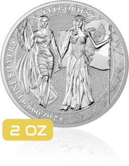 Columbia and Germania 2019 silver coin 2 OZ