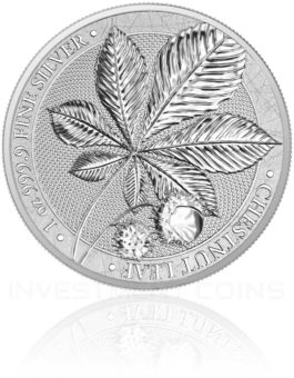 Germania Mint Chestnut Leaf 1 OZ 2021 Silbermünze