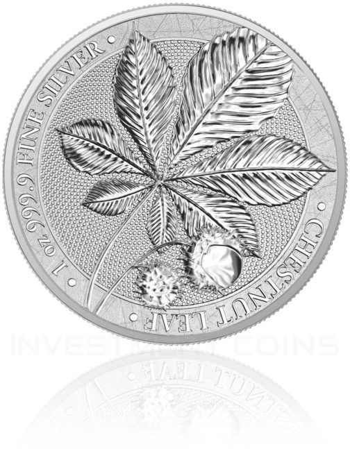 Germania Mint Chestnut Leaf 2021 1 OZ Silbermünze