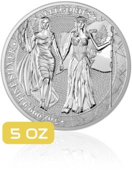 Columbia und Germania  2019 – 5 OZ Silbermünze