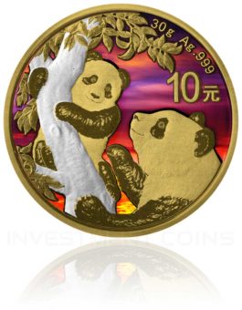 China Panda Space Metals 2 Sunset Silver Coin 1 OZ 2021