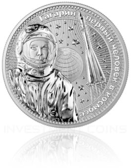 Gagarin Interkosmos 1 OZ Silver Coin Germania Mint