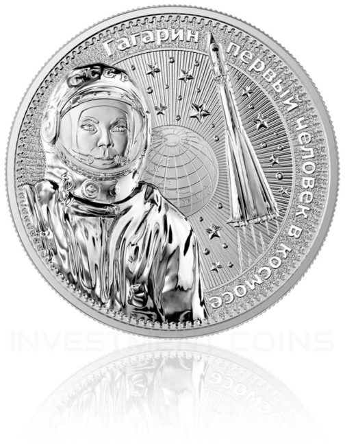 Gagarin Interkosmos 1 OZ Silbermünze