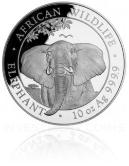 Somalia Elefant 10 OZ Silbermünze 2021