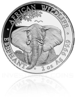Somalia Elefant 2 OZ 2021 Silbermünze