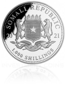 Somalia Elefant 5 OZ Silver Coin 2021