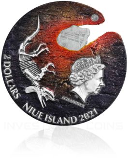 Niue Island Impact Moments 2021 Meteorite 2 OZ Silver High Relief